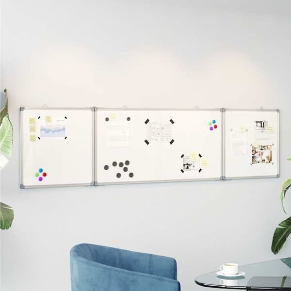 Fällbart magnetiskt whiteboard – vidaXL – 160x40x1,7 cm – Torrtavla – Fällbar – Väggmontering