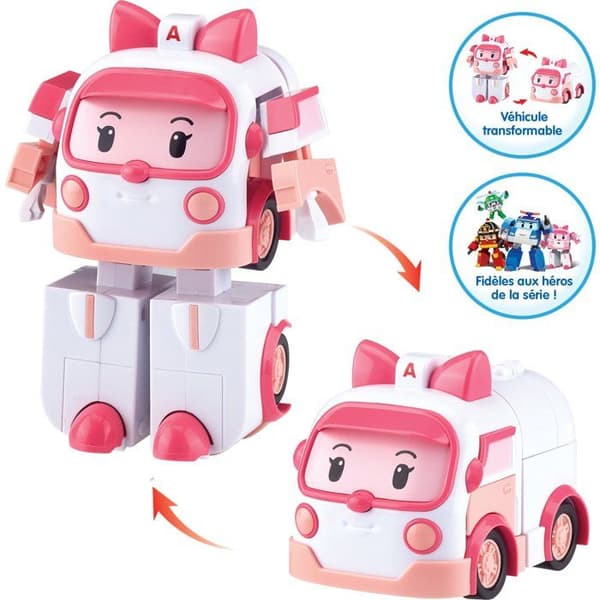 Figurinerobot 10 cm - Silverlit – Robocar Poli – Transformationsfordon Ambre 2-i-1