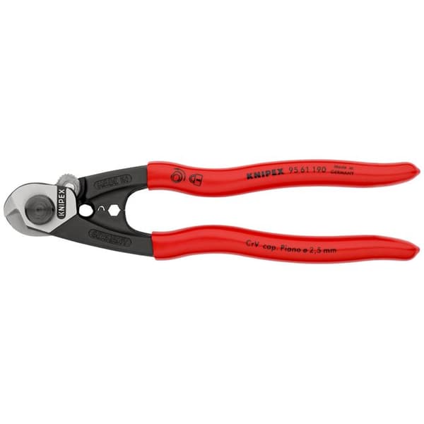Smidd stålkabelskärare 190mm - KNIPEX - 9561190