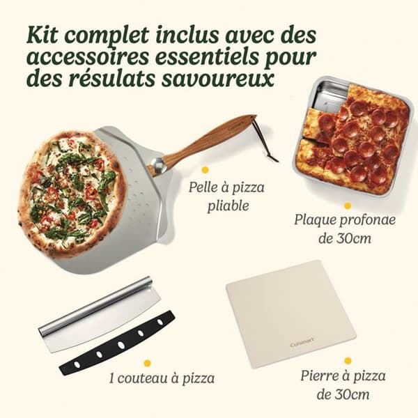 Cuisinart Pizzaugn 400°c rostfritt stål - CPZ120E