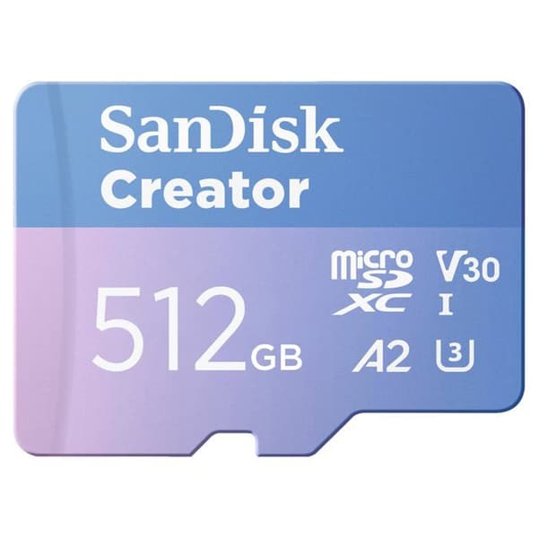 Minneskort micro SD - SANDISK - Extreme Creator - 256 Go - 190 MB/s - UHS-I