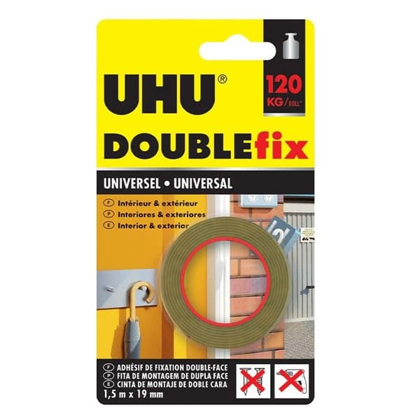UHU - DoubleFix interiör osynlig - 1,50 m x 19 mm