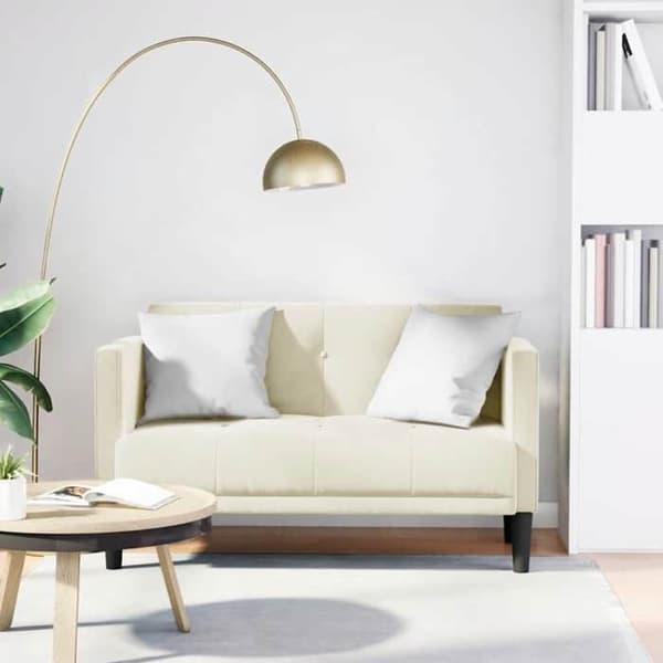 Soffa för två Cream 111 cm Sammet