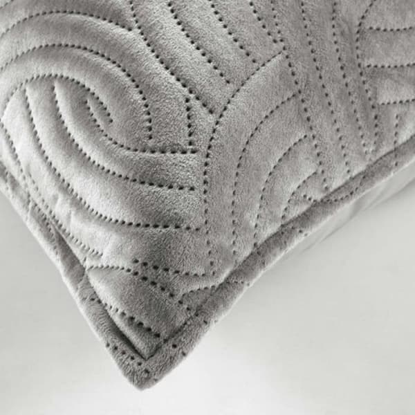 Kuddfodral - Solange - Enfärgad Sammet - 60x60cm - Grå - Nutida
