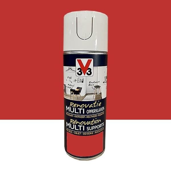Färgbomb V33 Renovering Multi-Underlag Röd caprice 0,4 L