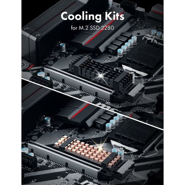 Pack komponent - GRAUGEAR - G-M2HS02 - Dubbelsidig kylning - Aluminium och kopparlegering