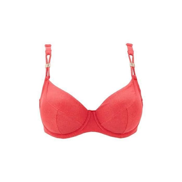 Sans Complexe Bikinöverdel BASK IN BLISS röd – tre delar, byglar, lurex