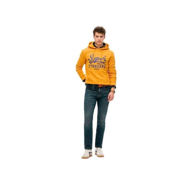 Sweat Superdry Herr Script Gul Bomull