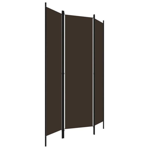 vidaXL 3-Panel Rumsavdelare Brun 150x180 cm