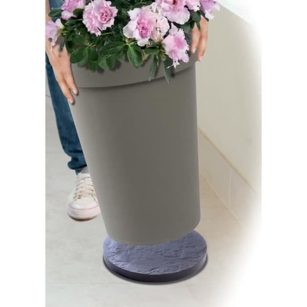 Rullstöd - EDA - Ø 30 cm x H 5 cm - Grå skiffer