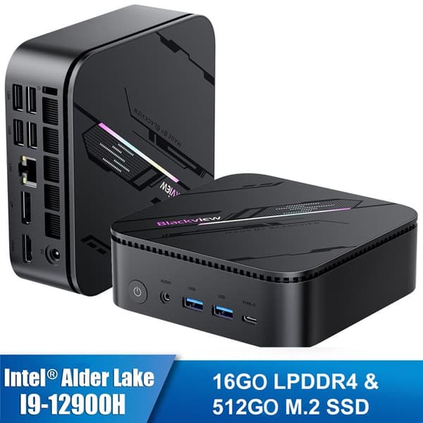Mini PC - BLACKVIEW - MP100 Pro - Intel Core i9-12900H - 16 GB RAM - 512 GB SSD