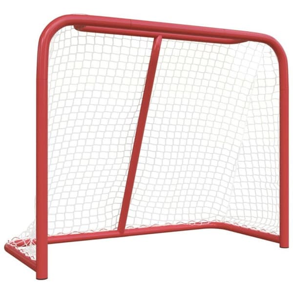 Rött och vitt hockeymål 183x71x122 cm polyester