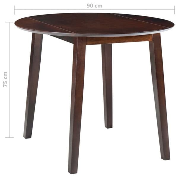 Matbord - vidaXL - Runt - MDF - 4-sits - Oljad finish
