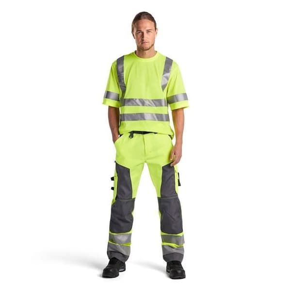 Blaklader stretch arbetsbyxor med hög synlighet