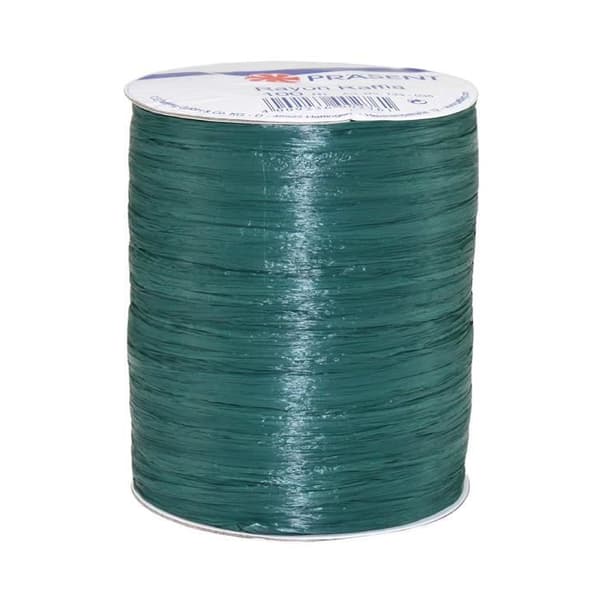 Präsent Prasent Raffia Ribbon Mörkgrönt 100m - 133-035