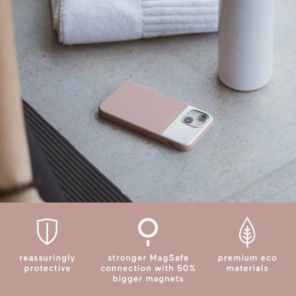 Mobilskydd - ATOM STUDIOS - iPhone 13 - Silikon - Rosa - Härdat glas ingår