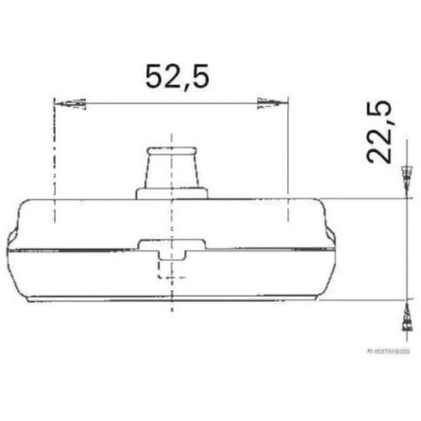 Ljusbegränsare - HERTH+BUSS - 82710295 - vit lins - C5W-lampa - infälld montering