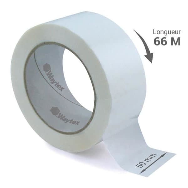 Waytex PACKBAND VIT 66m x 50mm - Paket med 18 rullar