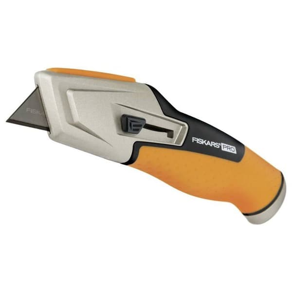 Retraktabel kniv - FISKARS - CarbonMax - Optimal säkerhet - Hållbara blad - Snabb byte