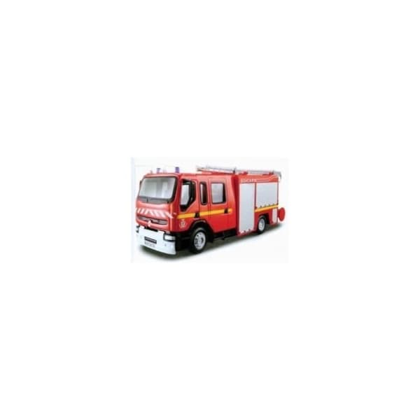 Modellbil - BBURAGO - Renault Premium - Brandman - Röd