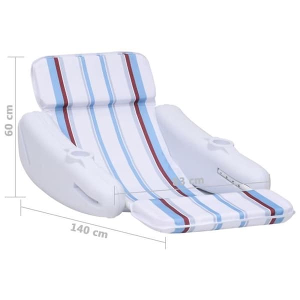 vidaXL Flytande poolstol 140x83x60 cm