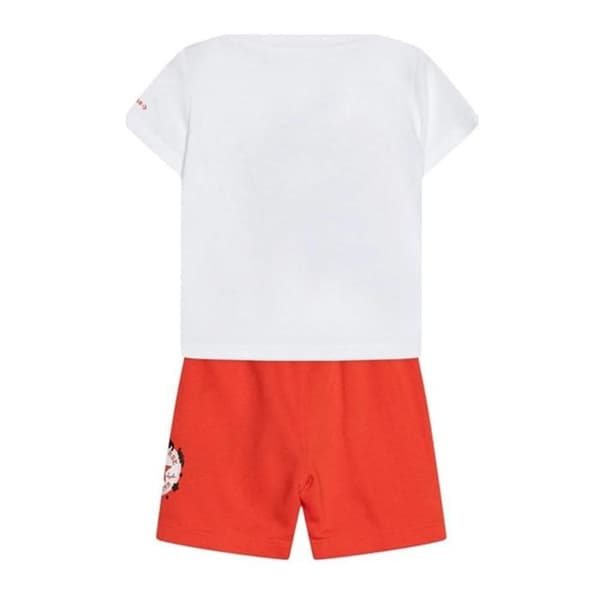 Ensemble Garçon - Converse - Squiggle - Vit/Röd - 60% Bomull - Korta ärmar