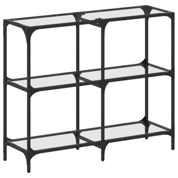 Bordskonsol - 98x30x81cm - Transparent glas - Stål - Modern design