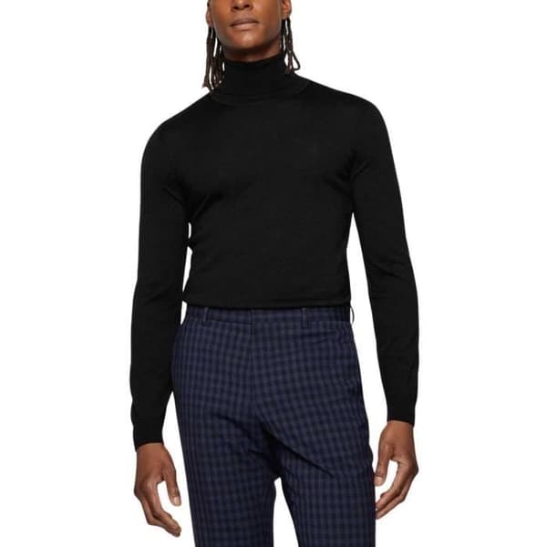 Slim fit rullkrage MUSSOP Svart