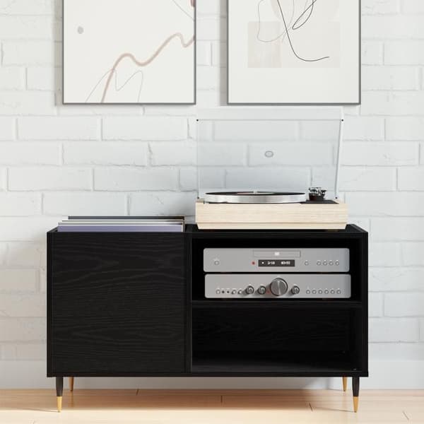 Buffé - Svart - Ingenjörsträ - Matfinish - Modern design
