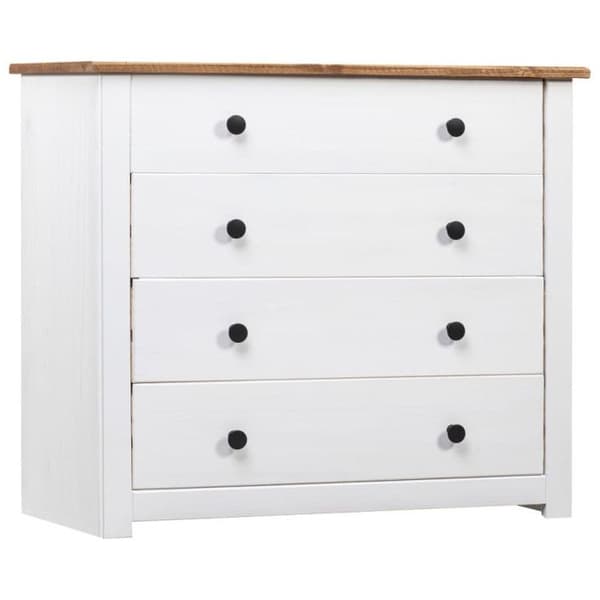 vidaXL Sidoskåp Vit 80x40x73 cm Furu Panama Sortiment