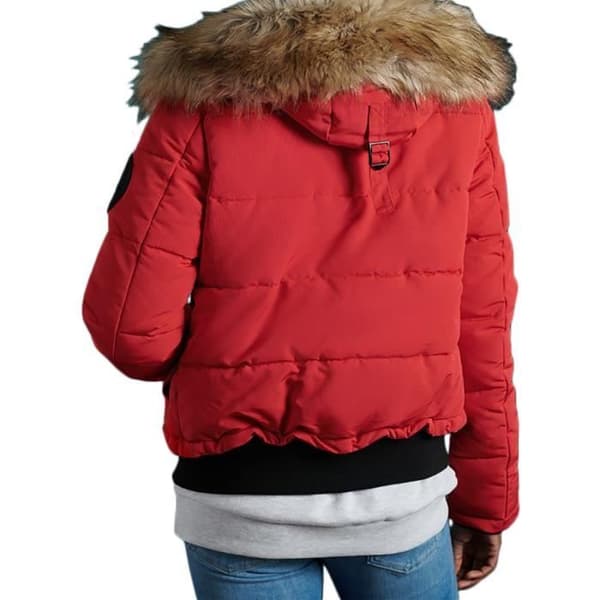 SuperDry Everest Röd högriskjacka för kvinnor
