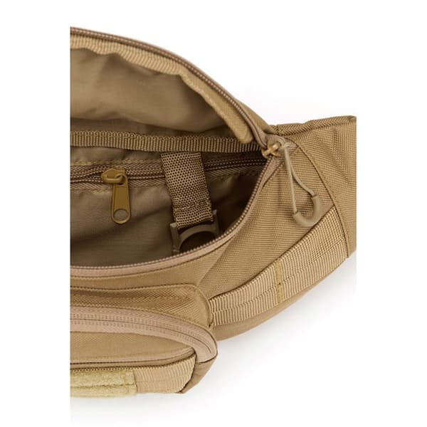 Brandit Molle bananväska - polyester 600D, MOLLE-spännen, justerbart bälte (brun/kamel)