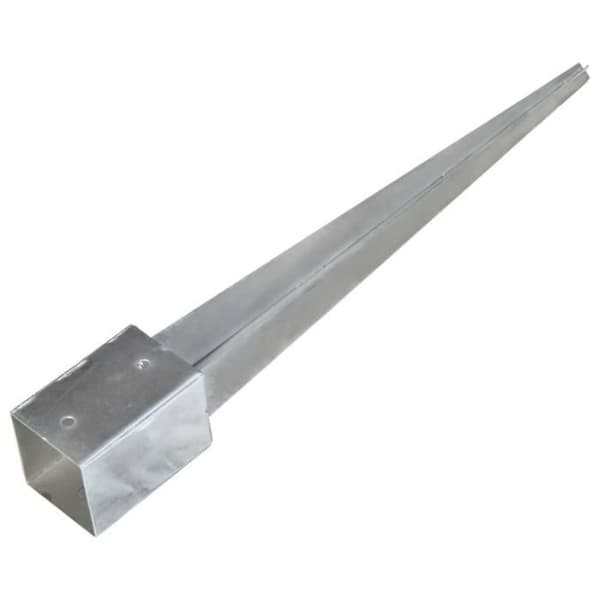 vidaXL Ground Stakes 6 st Silver 9x9x75 cm Galvaniserat stål