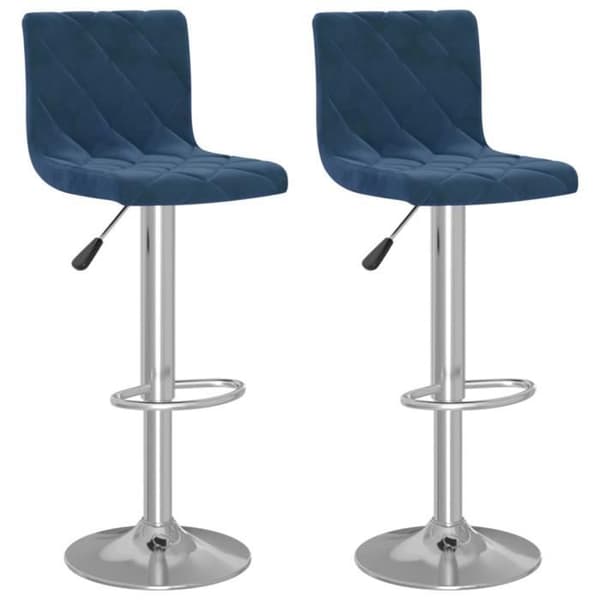 vidaXL Barstolar, 2 st Blue Velvet