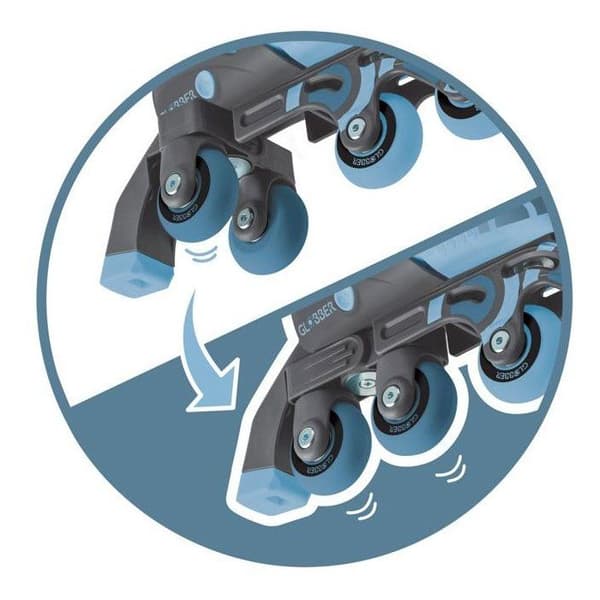 Rollerblades 2 i 1 - T. 26-29 - Blå/Svart