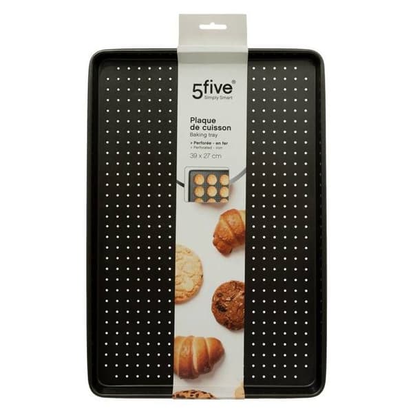 Rektangulär perforerad bakplåt 39x27cm - 5 five simply smart