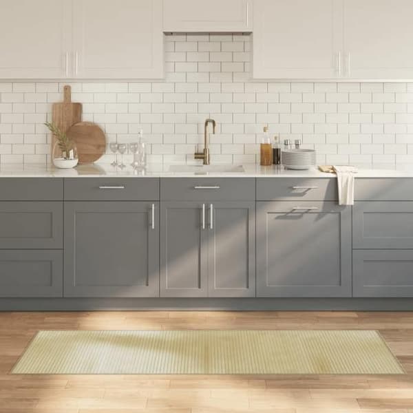 vidaXL Rektangulär matta ljus naturlig 60x200 cm bambu, vardagsrumsmatta, köksmatta, rektangulär matta, matta 376837