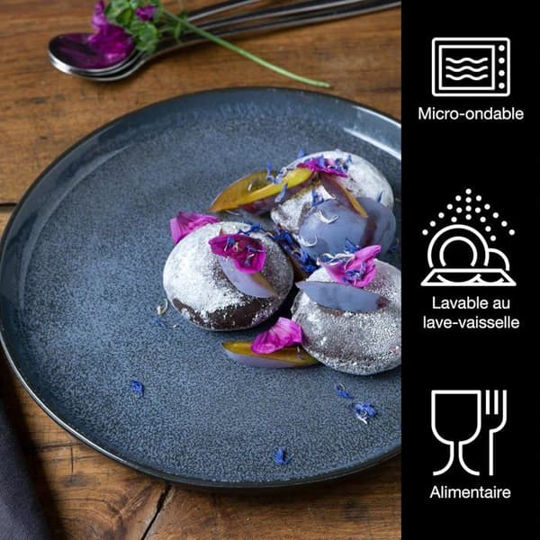 Set med 6 Moritz & Moritz desserttallrikar - Elegant blå porslin