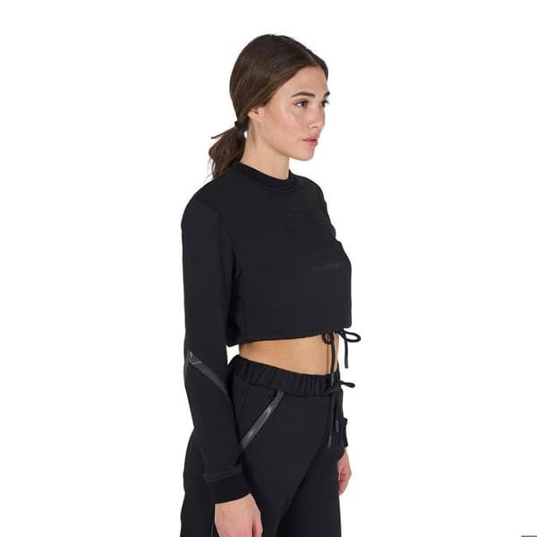 Sweatshirt crop rund hals dam Equestro