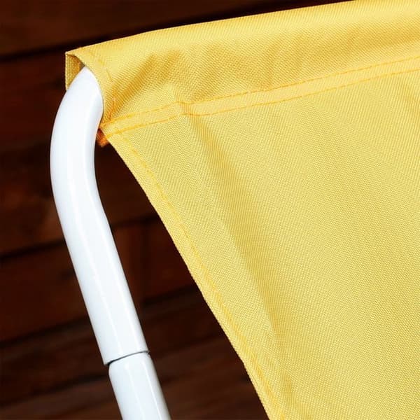 Fällbar strandstol - VILDE - 86x51,5 cm - Gul - Metallstruktur - Polyester tyg - Fällbar