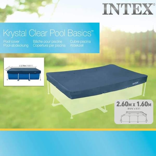 Skyddstäck för rektangulär uppblåsbar pool 2,60 x 1,60 m - Intex