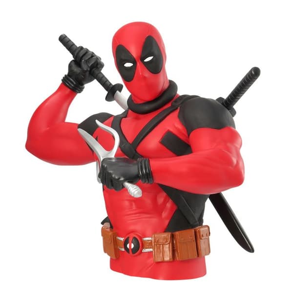 Byst med spargris - MONOGRAM - Ny Deadpool - 20 cm - Röd - Unisex
