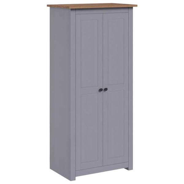 vidaXL Garderob Grå 80x50x171,5 cm Solid Pine Panama Sortiment 282665