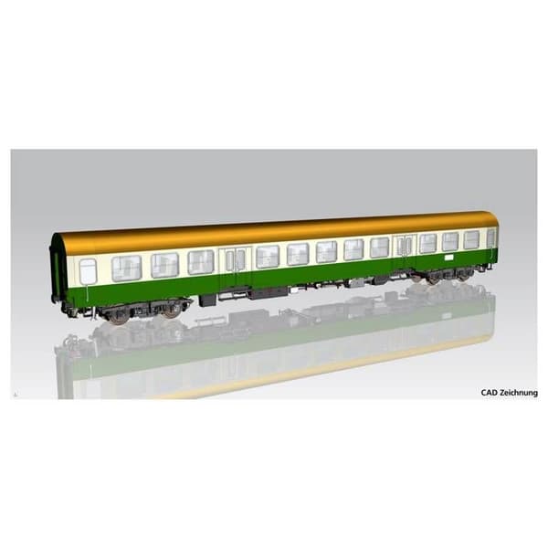 Piko H0 28005 Halvurbant vagn H0 beige-grön 2:a klass. Le DR