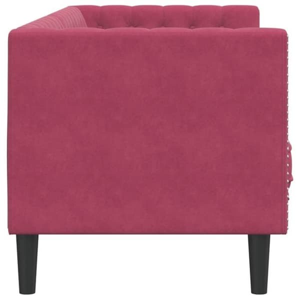 vidaXL Chesterfield-soffa med kuddar 3-sits sammet, soffa, vardagsrumsoffa, 3-sits soffa, soffa 372697