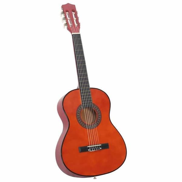 vidaXL klassisk gitarrset för barn och nybörjare 8 st 3/4 36"