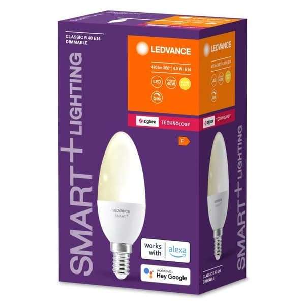 Intelligent LED-lampa - LEDVANCE - E14 - Varmvit - 470 Lumen - ZigBee
