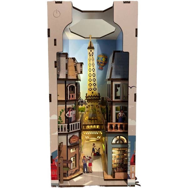 Bokhylla - DIY Kit för att bygga 3D-modell Bokstöd - REVELL - Tiny Adventures - Paris - LED