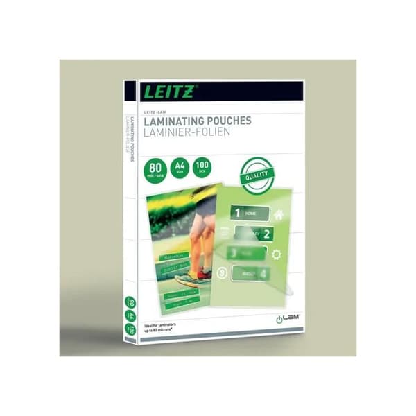 Leitz iLAM Premium – Plastikkort A4 - Blanka - 80 mikron - Förpackning med 100