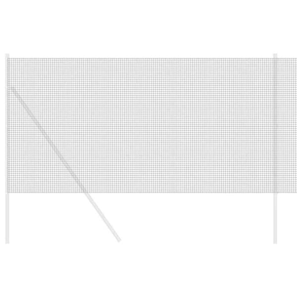 vidaXL Stängsel i svetsat tråd Grå 42005286